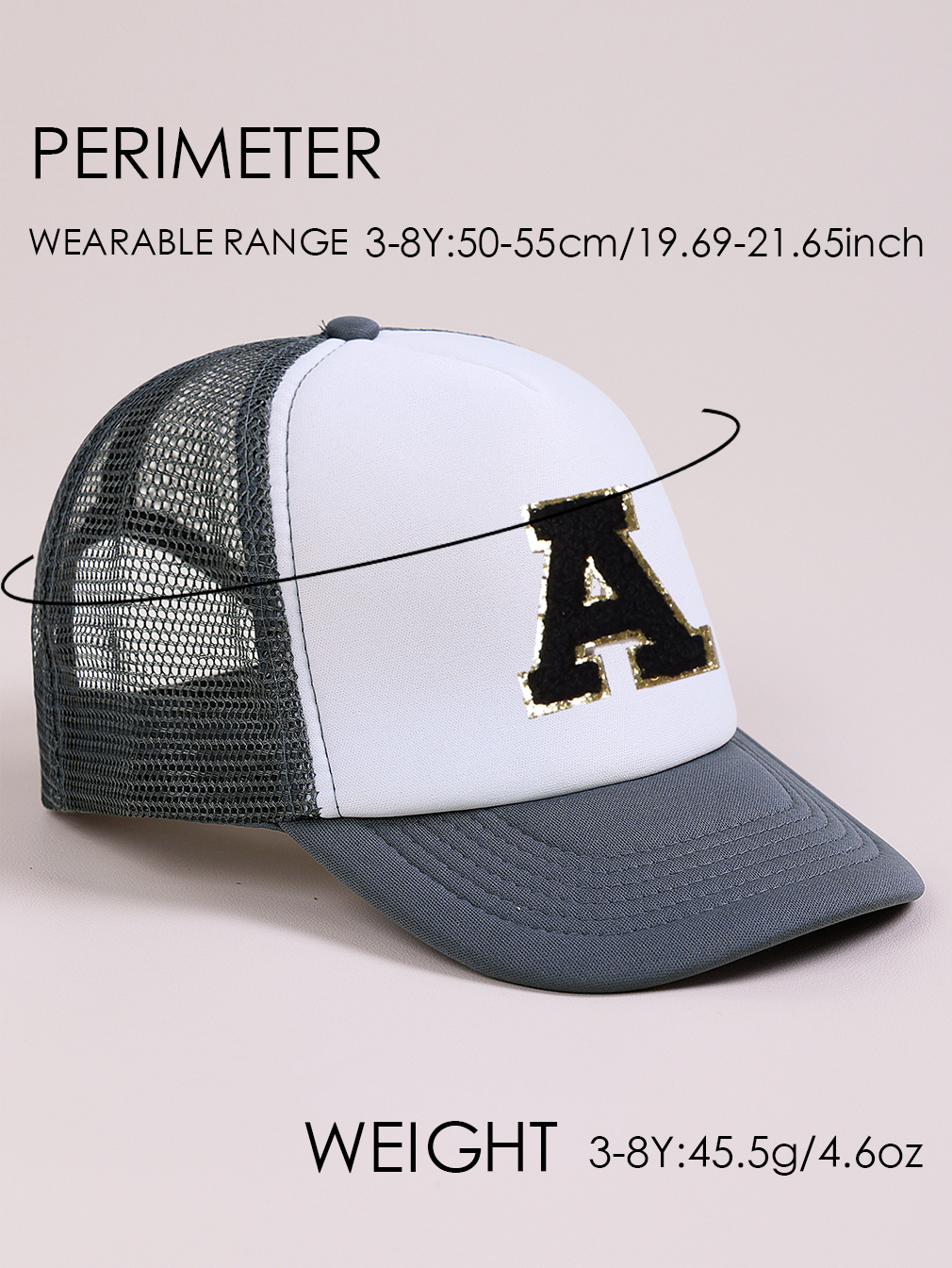 1pc Gray Hat With 26-Letter Pa - огляд і ціна Visor Sun Hat