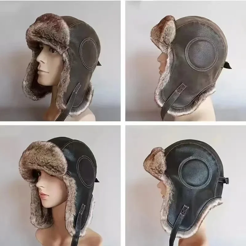 Leather SnowWint Cap With Ear  - огляд і ціна Trapper Hat Ear Flap