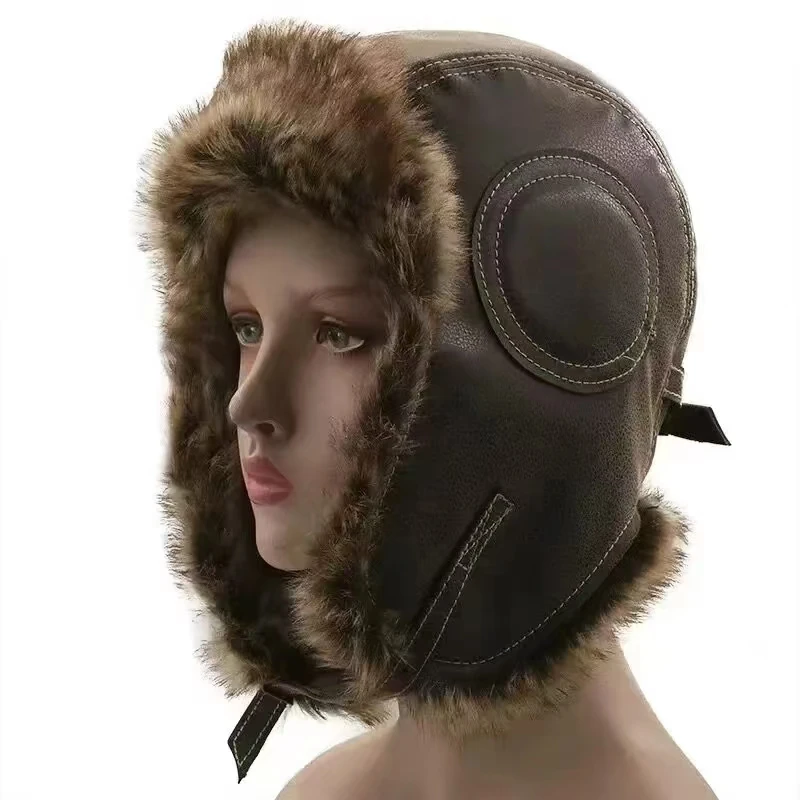 Leather SnowWint Cap With Ear  - огляд і ціна Trapper Hat Ear Flap