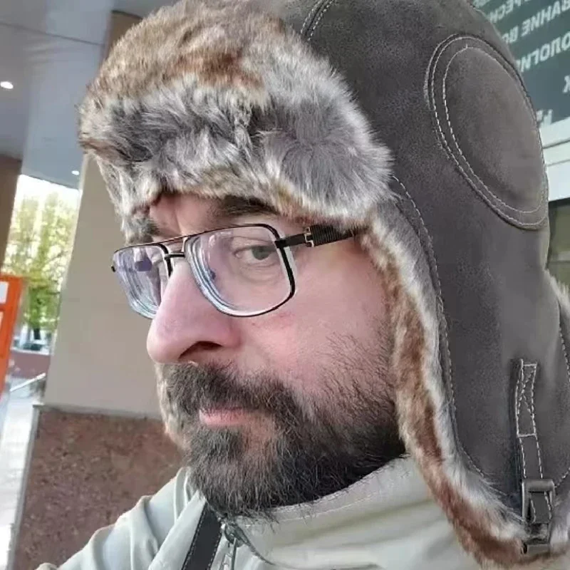 Leather SnowWint Cap With Ear  - огляд і ціна Trapper Hat Ear Flap