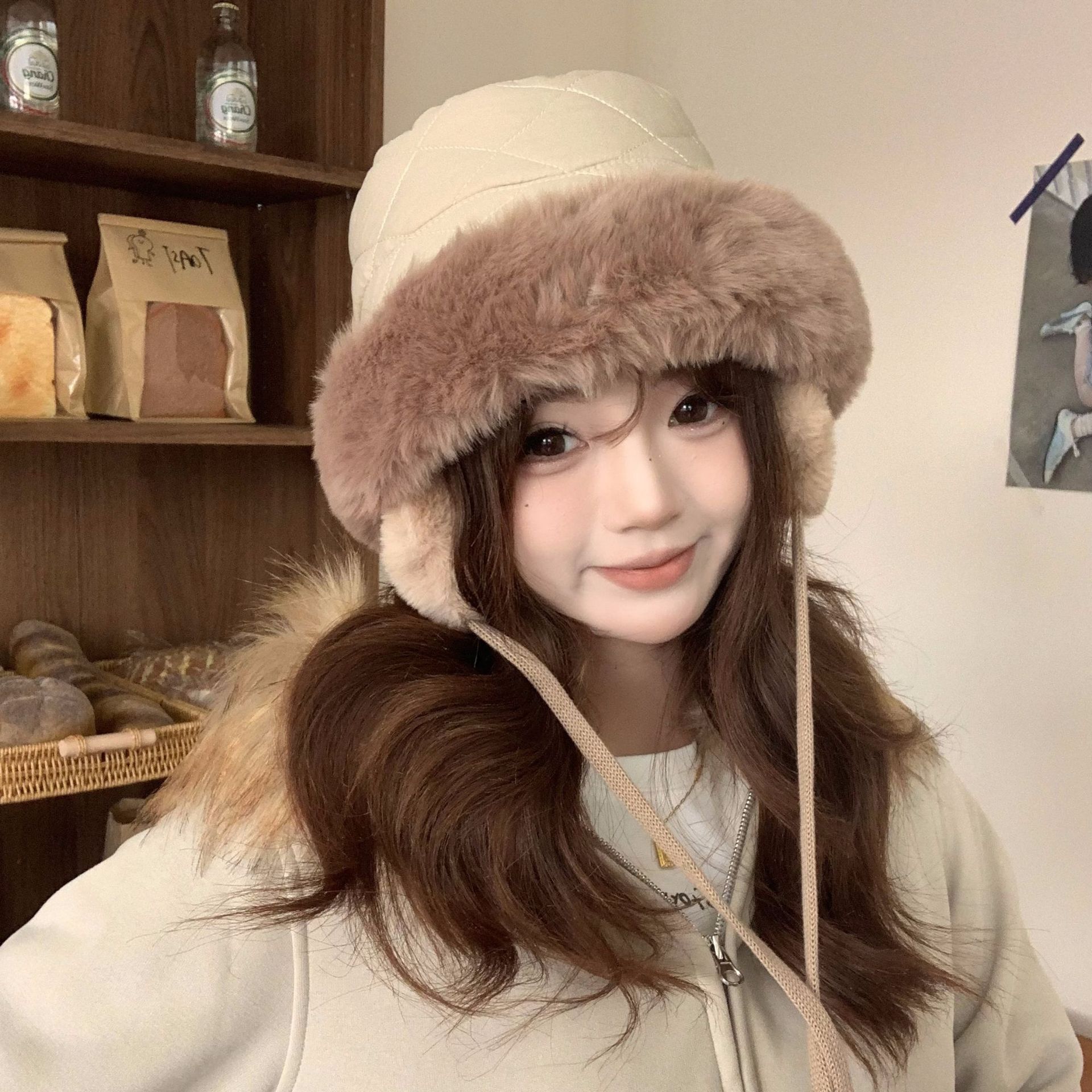 Women's Winter Quilted Faux Fu - огляд і ціна Trapper Hat Ear Flap