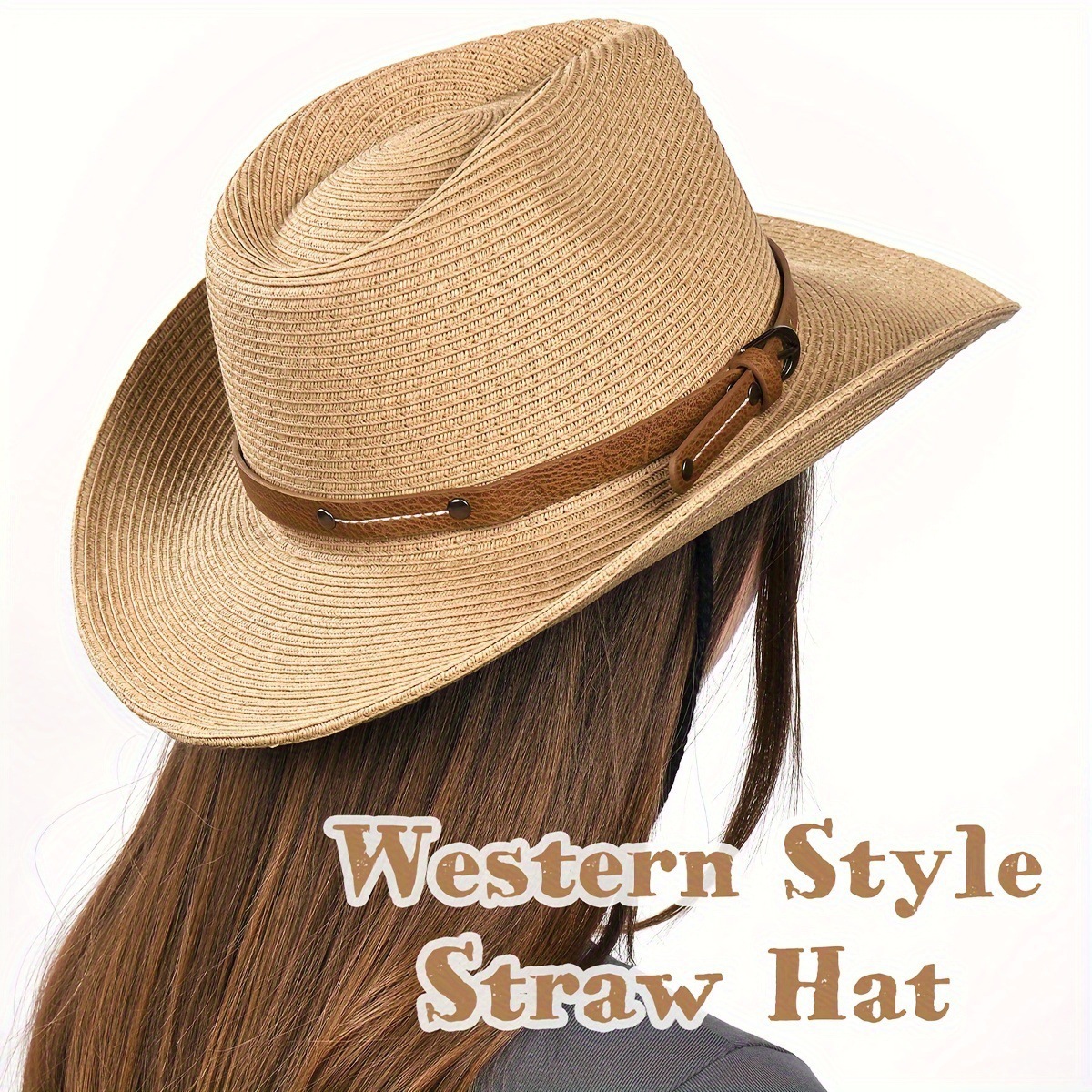 Oversize 64cm Cowboy Sunshade  - огляд і ціна Cowboy Hat Straw