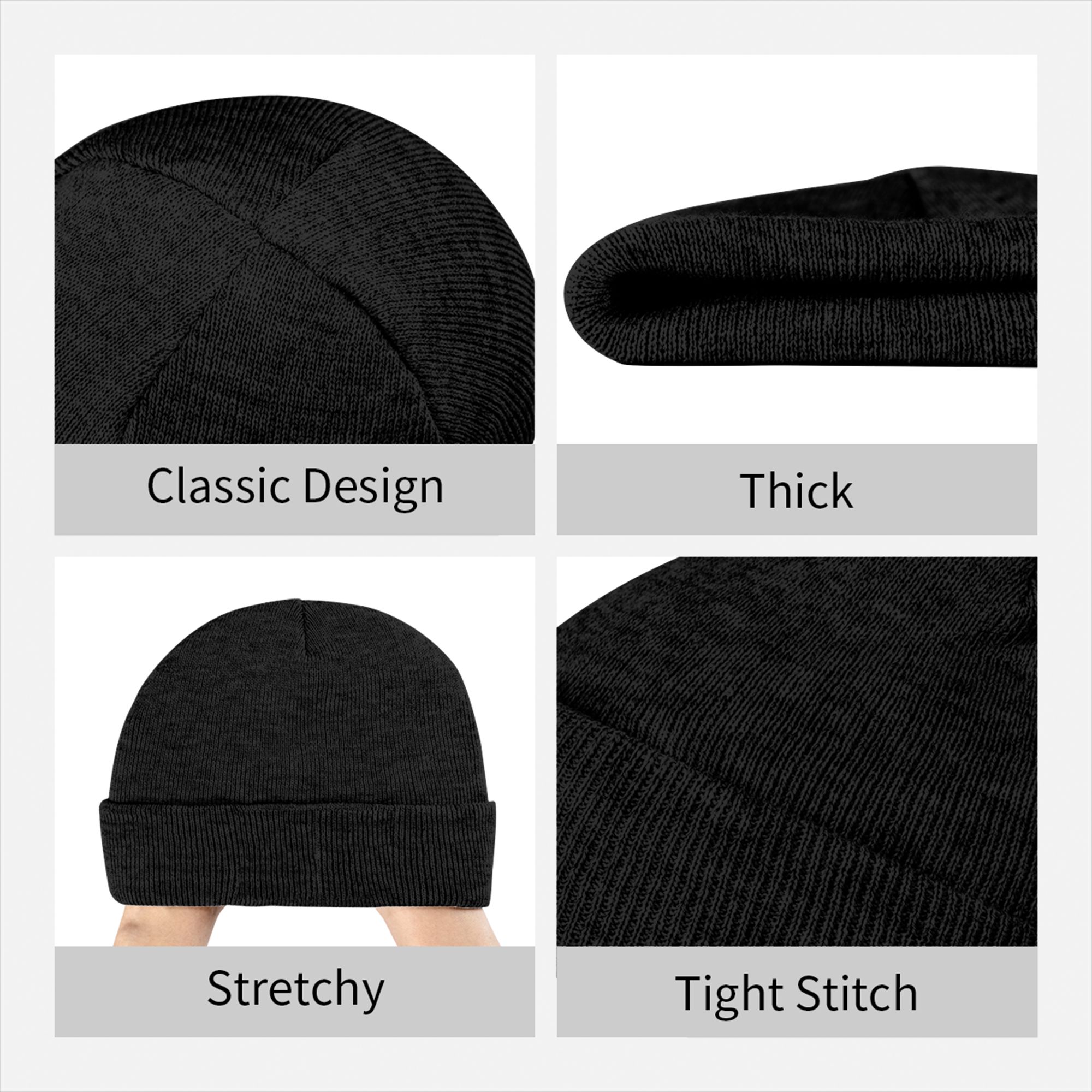 Women Men Rib Knit Cuffed Bean - огляд і ціна Beanie Cuffed Knit