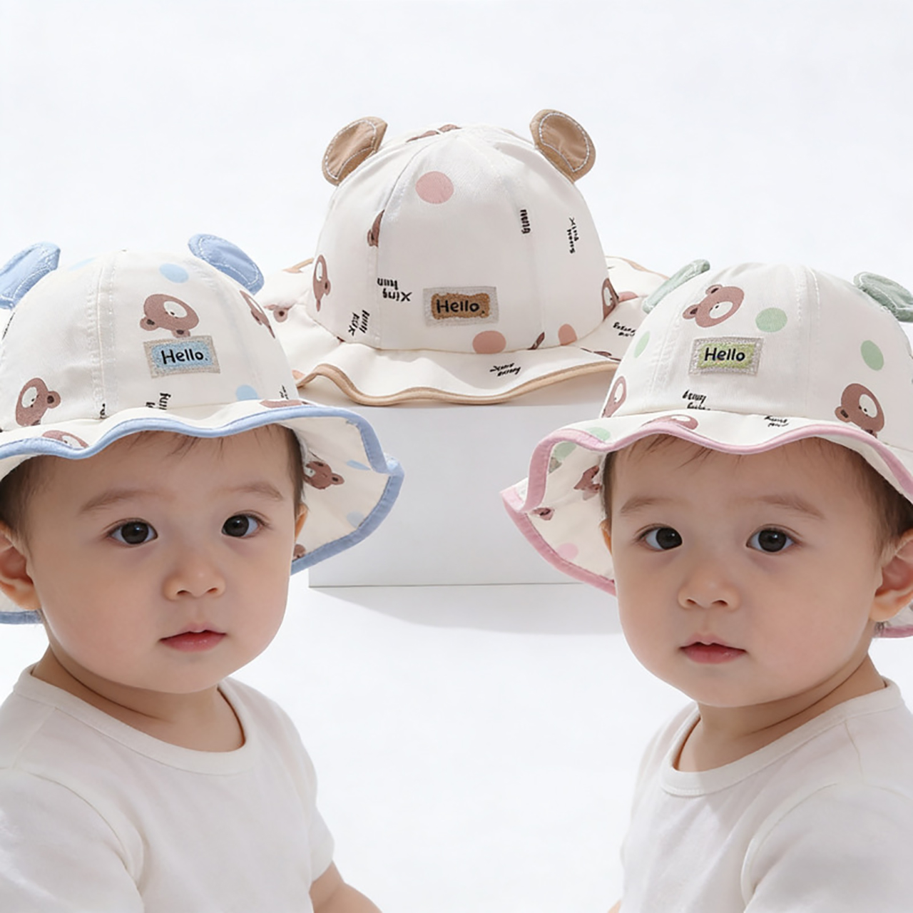 Cute Bear Bucket Hat Cartoon B - огляд і ціна Bucket Hat Cotton