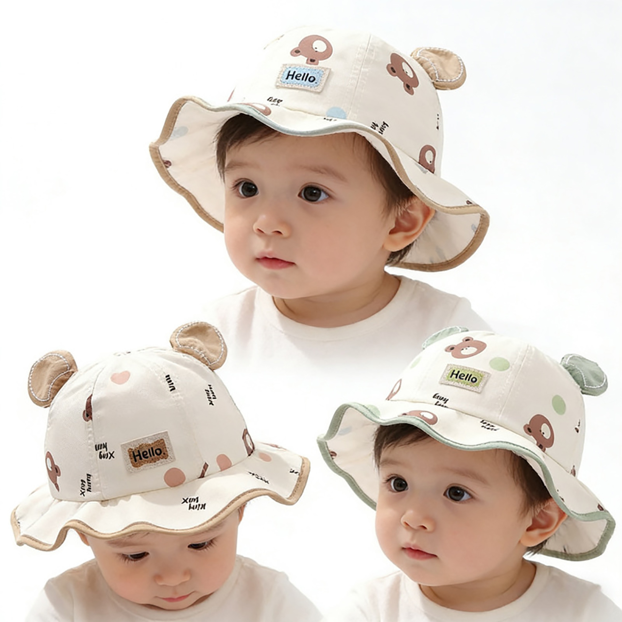 Cute Bear Bucket Hat Cartoon B - огляд і ціна Bucket Hat Cotton
