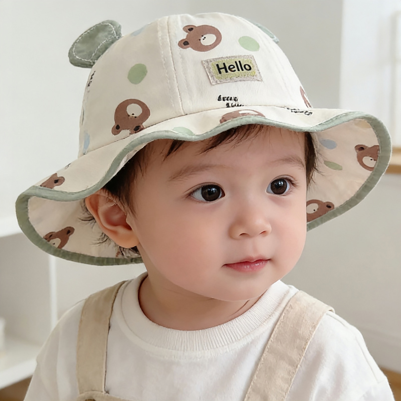 Cute Bear Bucket Hat Cartoon B - огляд і ціна Bucket Hat Cotton