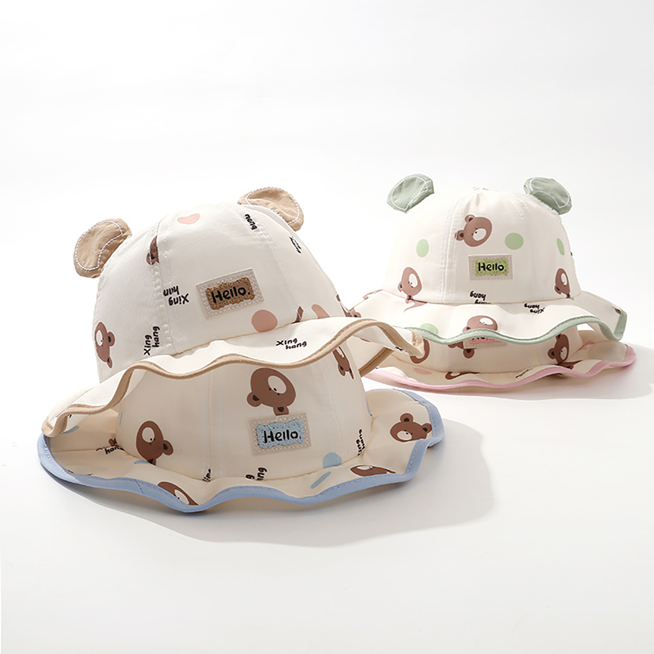 Cute Bear Bucket Hat Cartoon B - огляд і ціна Bucket Hat Cotton