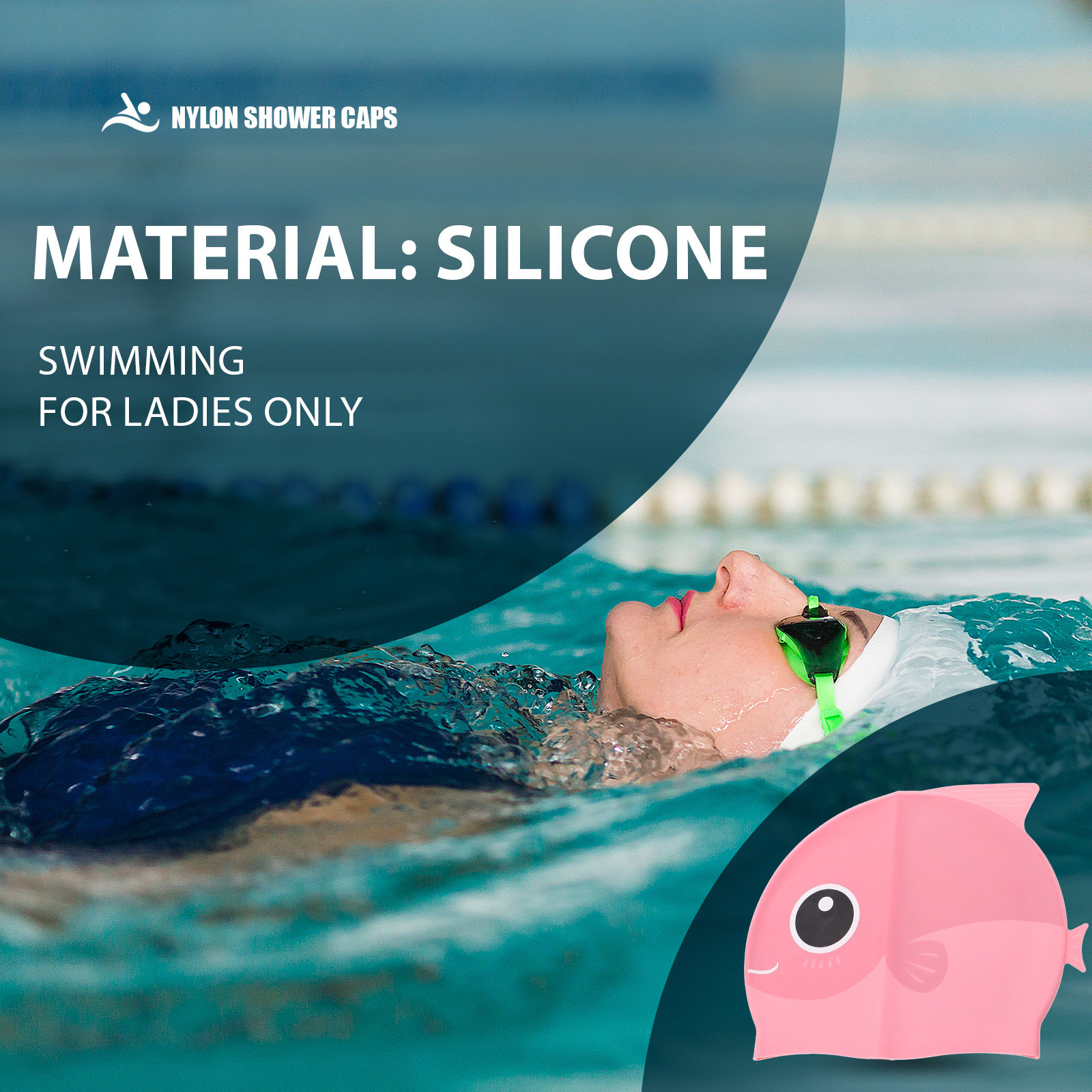 Silicone Swim Cap Cartoon Swim - огляд і ціна Swim Hat Silicone