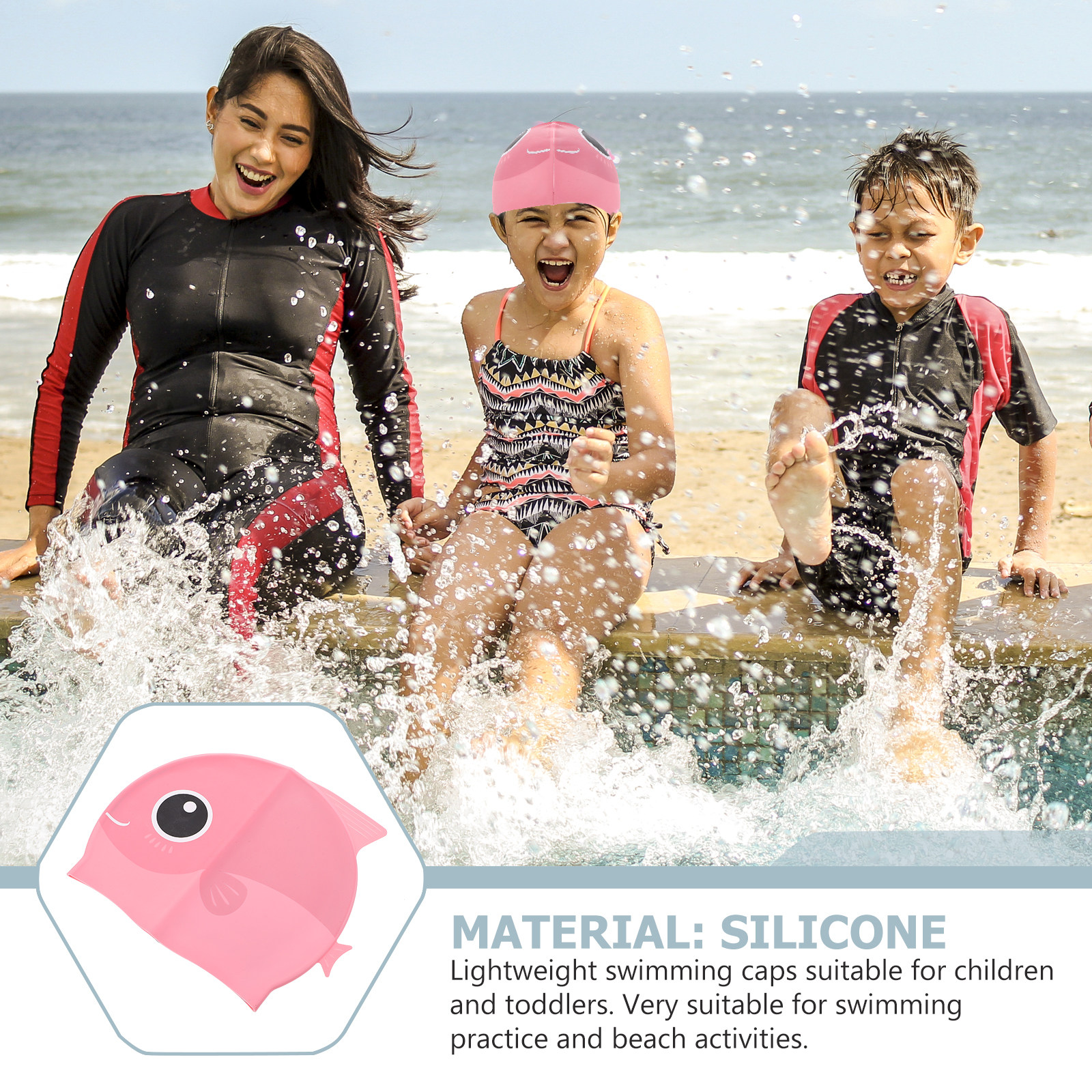 Silicone Swim Cap Cartoon Swim - огляд і ціна Swim Hat Silicone