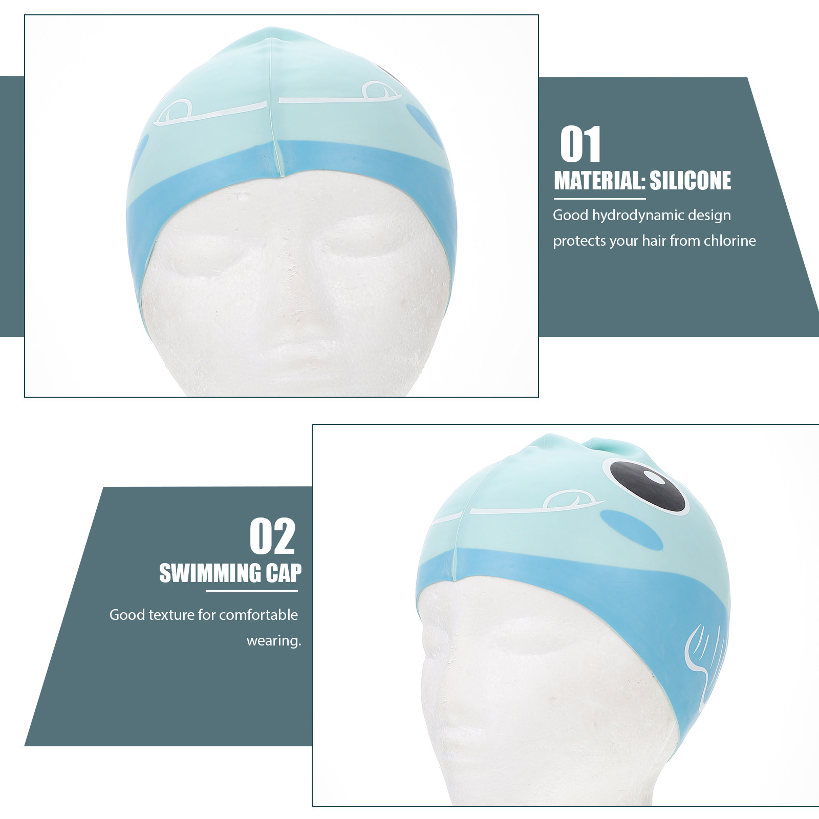 Silicone Swim Cap Cartoon Kids - огляд і ціна Swim Hat Silicone