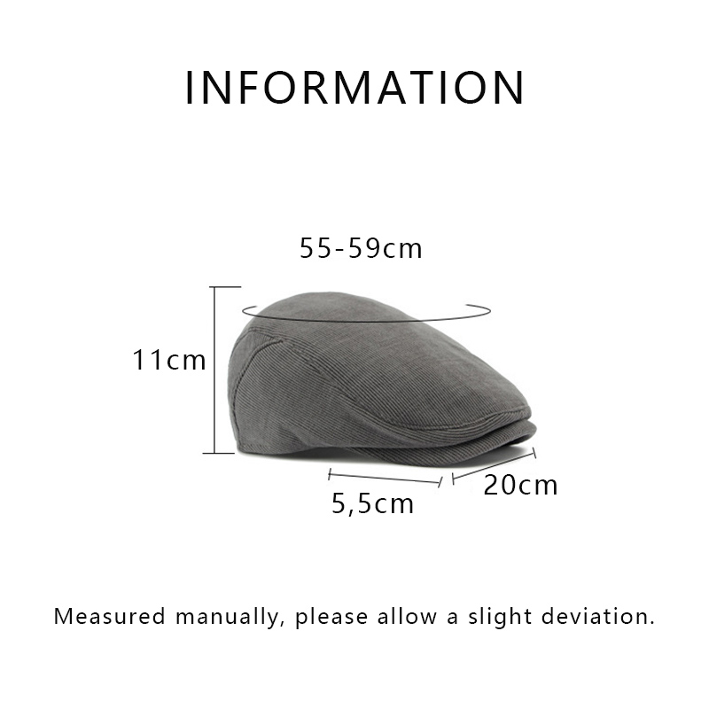Corduroy Flat Cap for Men Wome - огляд і ціна Newsboy Cap Ivy