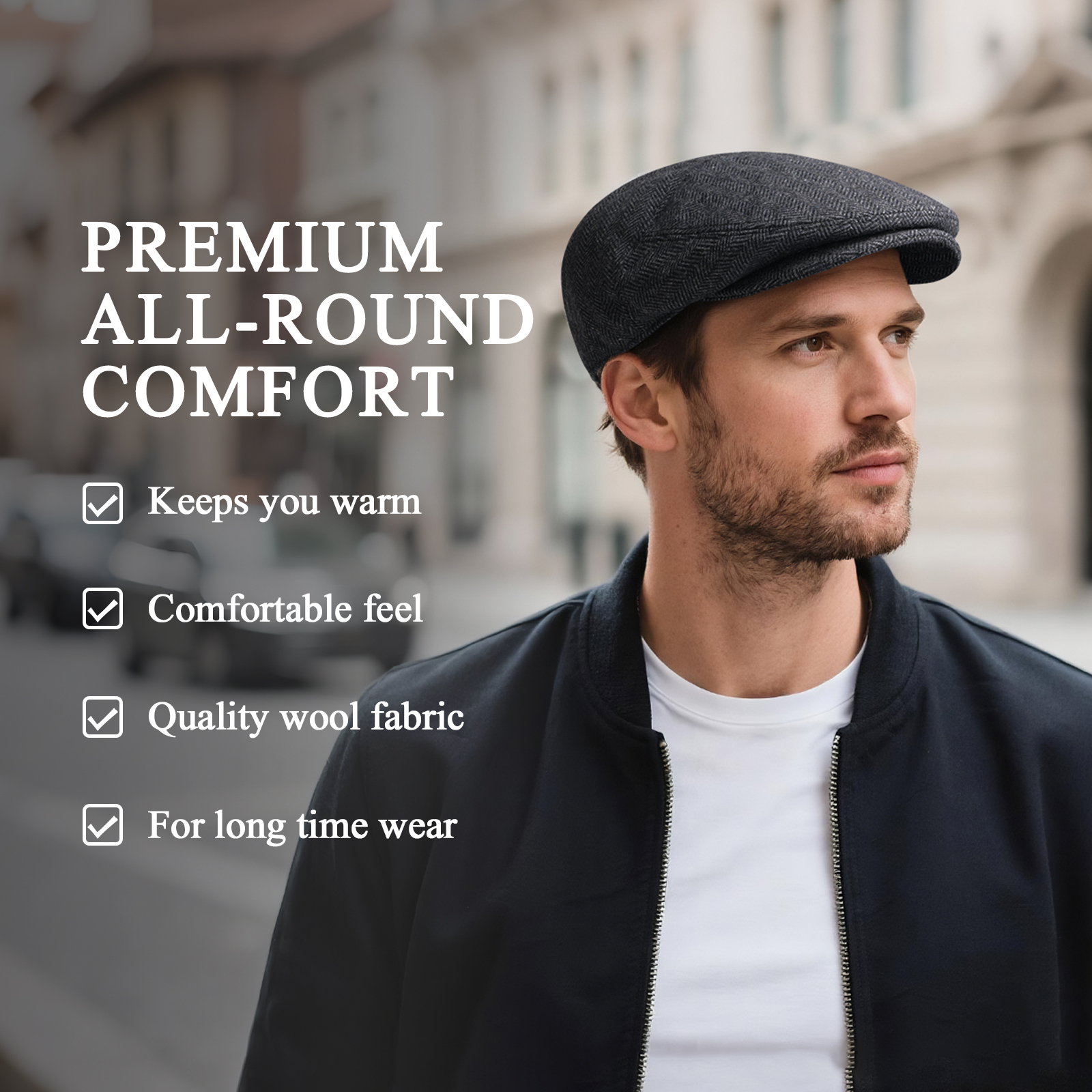 JANGOUL Herringbone Flat Ivy N - огляд і ціна Newsboy Cap Ivy