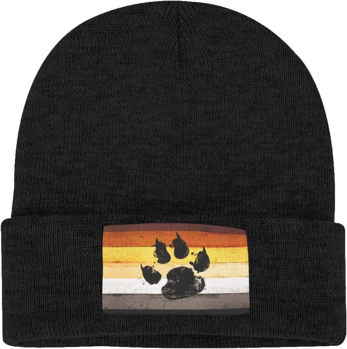 Gay Flag Bear paw LGBT Knit Be - огляд і ціна Beanie Cuffed Knit