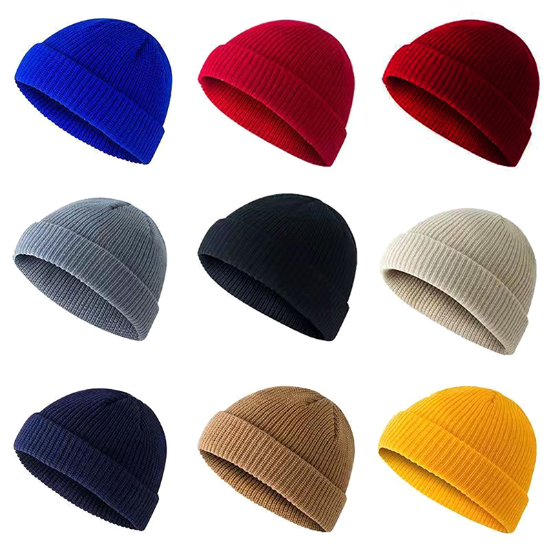 1Pcs Winter Warm Unisex Wool B - огляд і ціна Beanie Cuffed Knit