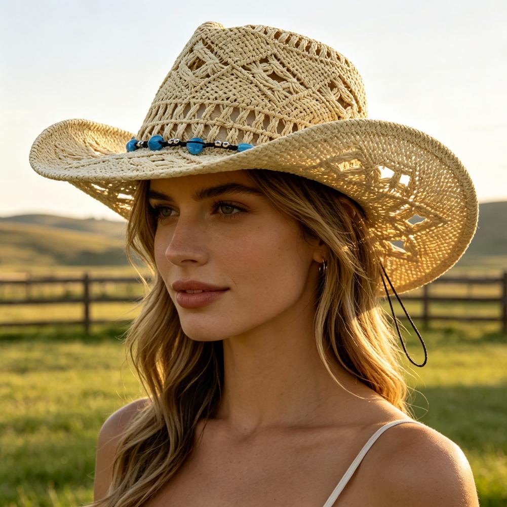 Wide Brim Cowboy Hat Comfortab - огляд і ціна Cowboy Hat Straw