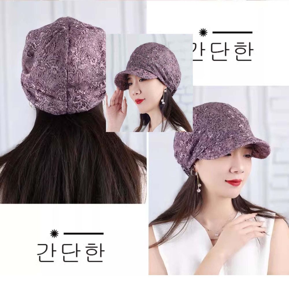 Hollow Out Flower Beanie Cap B - огляд і ціна Baseball Cap Structured