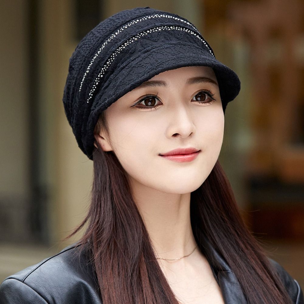 Hollow Out Flower Beanie Cap B - огляд і ціна Baseball Cap Structured