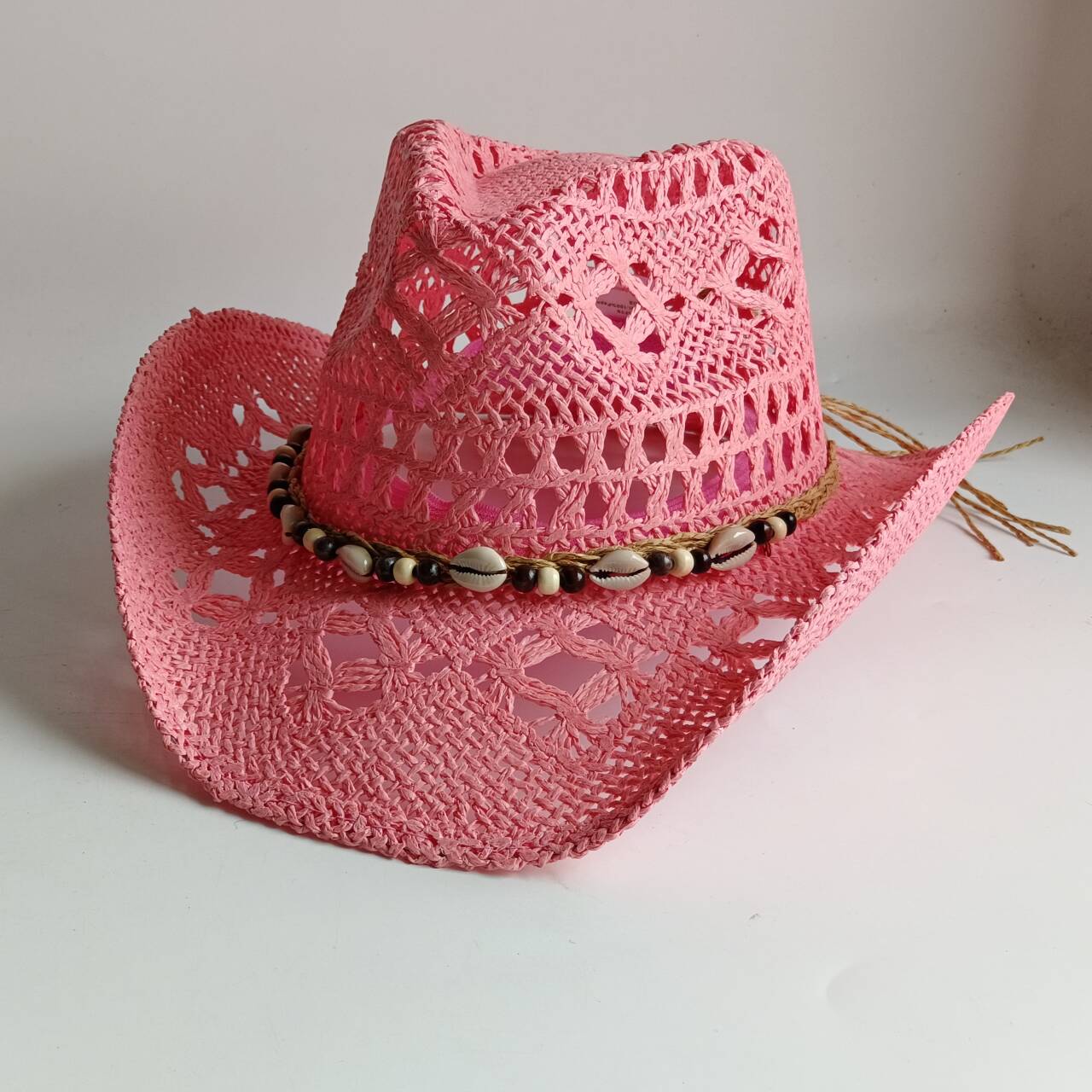 Pink Cowboy straw hat  hollow  - огляд і ціна Cowboy Hat Straw