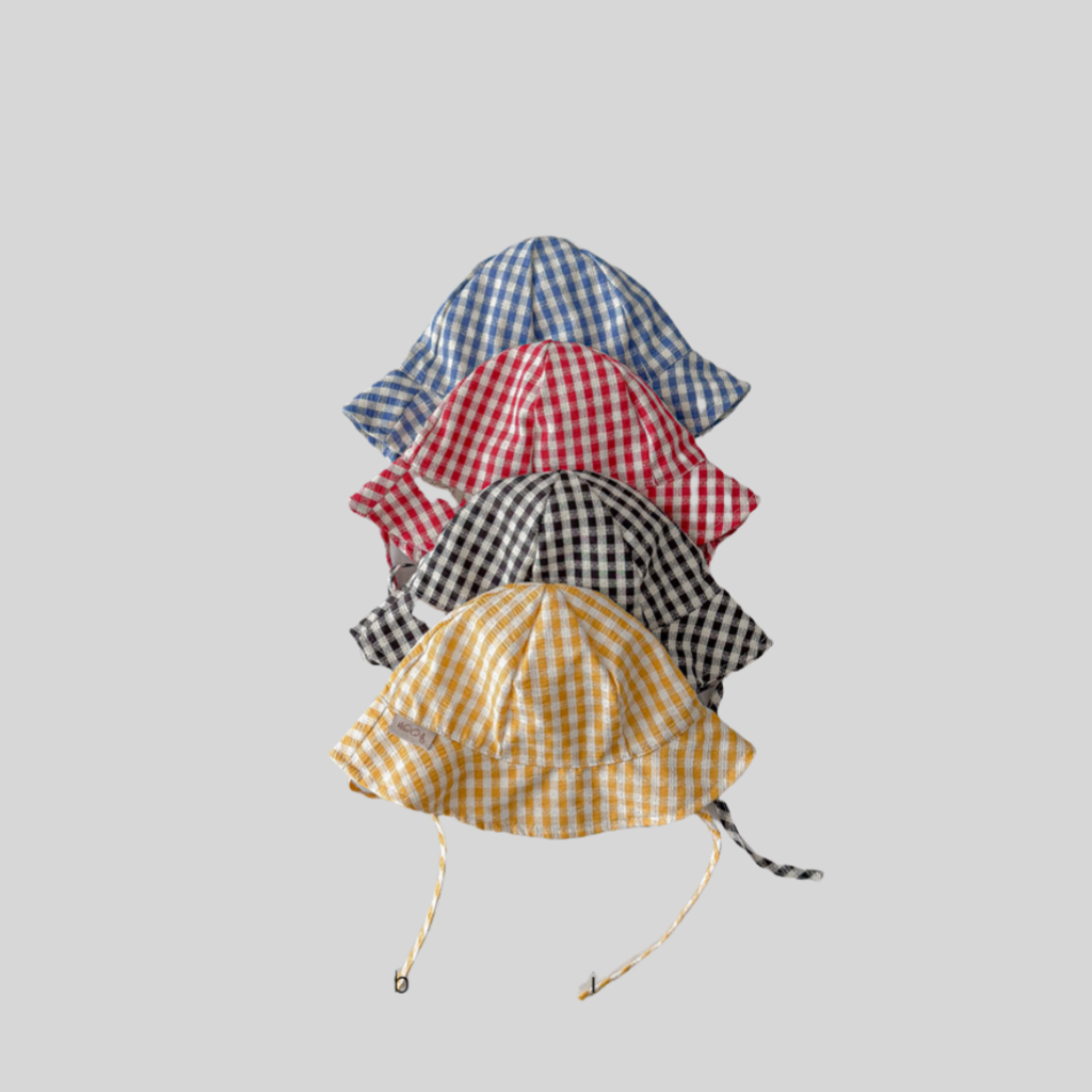 Ins Style Plaid Baby Bucket Ha - огляд і ціна Bucket Hat Cotton