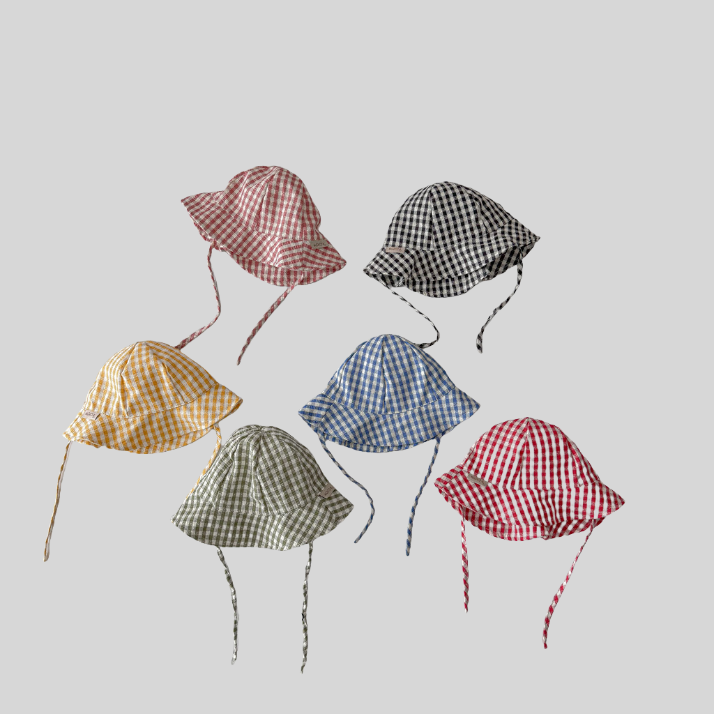 Ins Style Plaid Baby Bucket Ha - огляд і ціна Bucket Hat Cotton